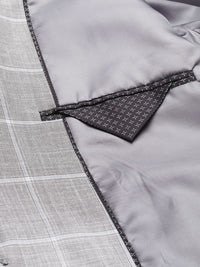 Park Avenue Checked Regular Fit Single-Breasted Formal Blazer