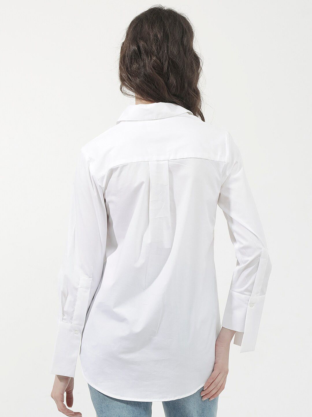 RAREISM Classic Spread Collar Opaque Casual Shirt