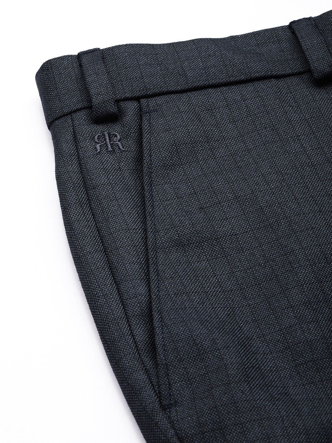 Raymond Men Checked Slim Fit Formal Trousers