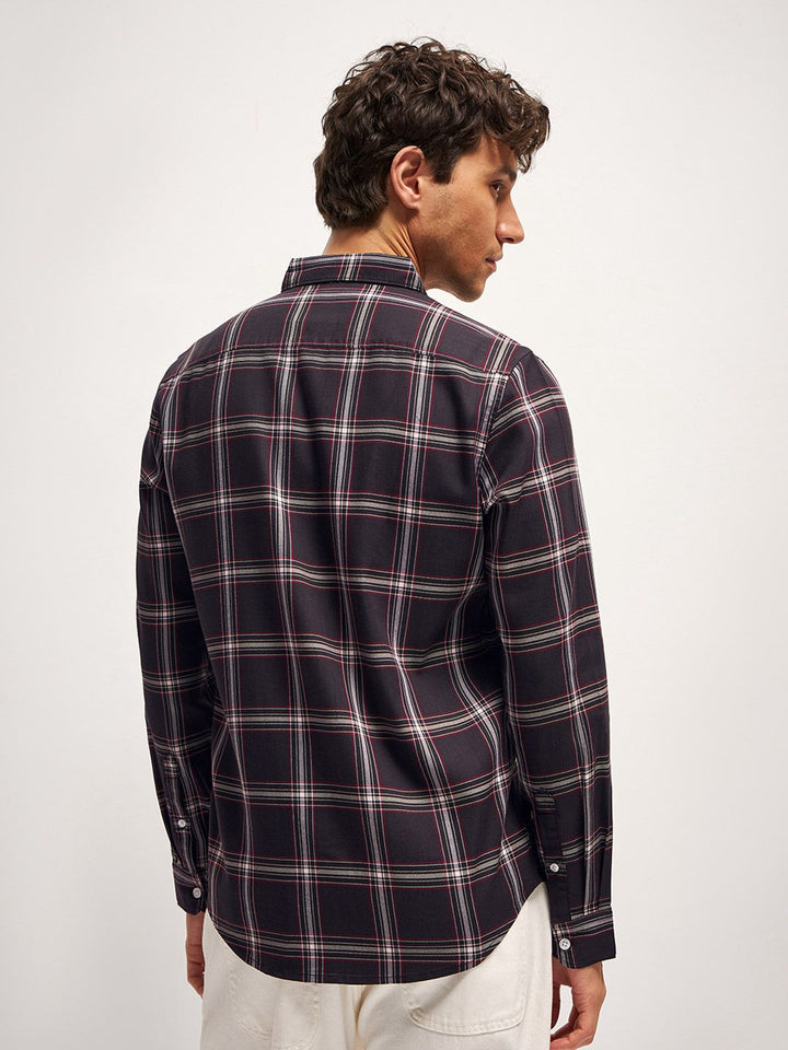 THE BEAR HOUSE Men Tartan Checks Slim Fit Casual Shirt