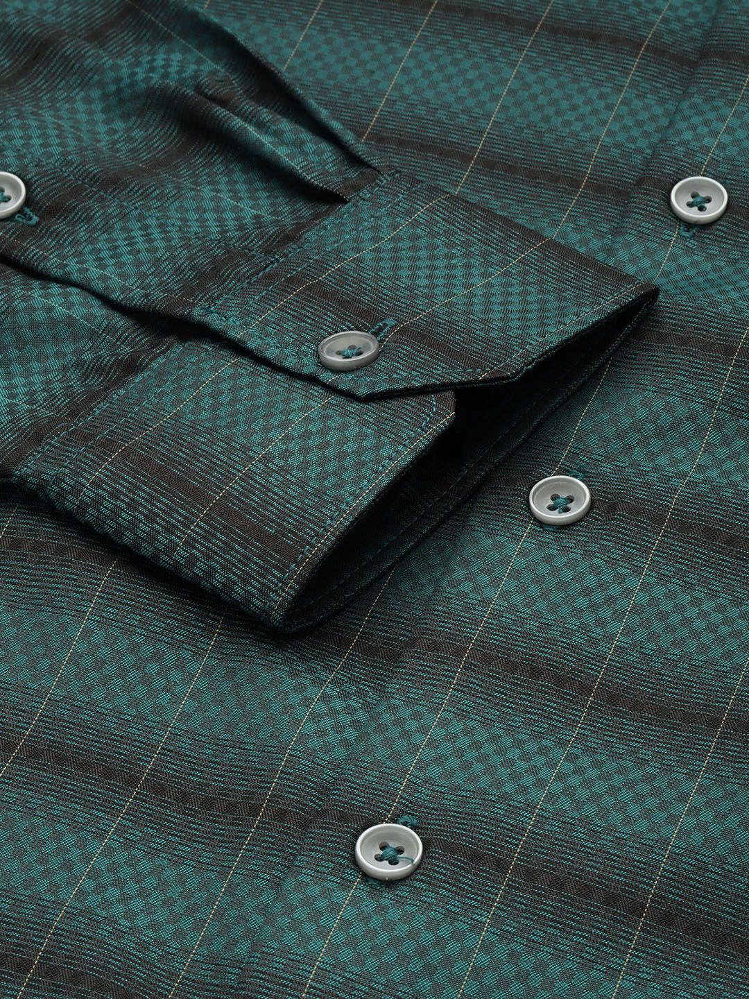 The Indian Garage Co. X Luxe Slim Fit Checked Formal Shirt