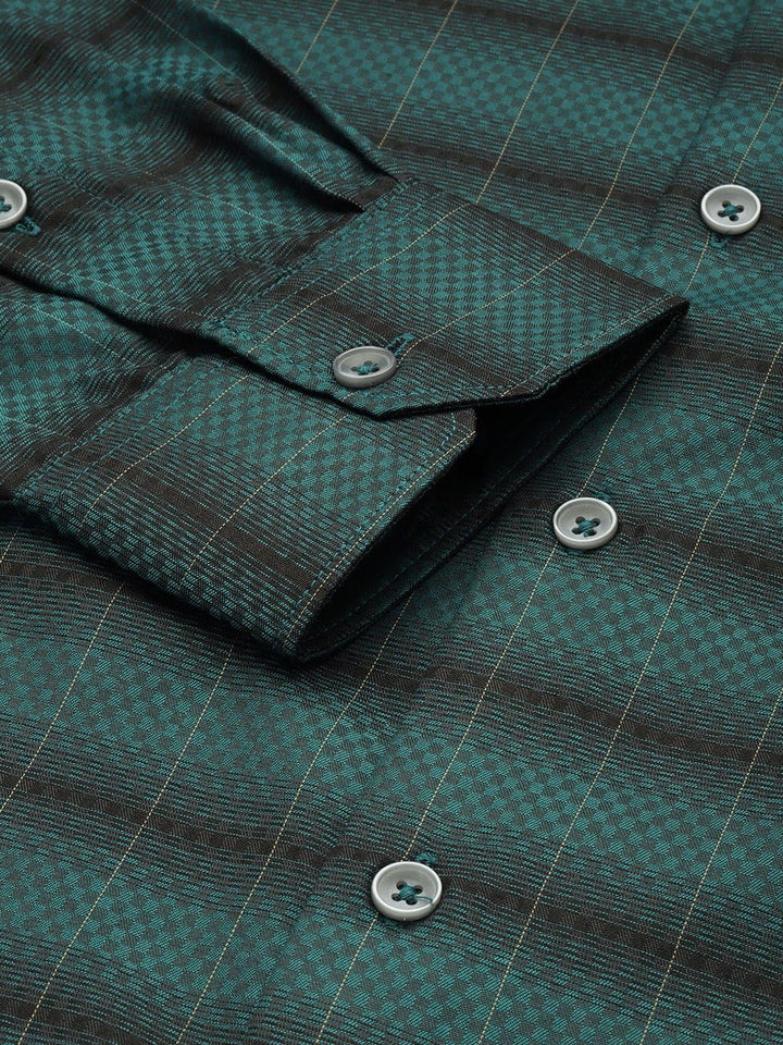 The Indian Garage Co. X Luxe Slim Fit Checked Formal Shirt