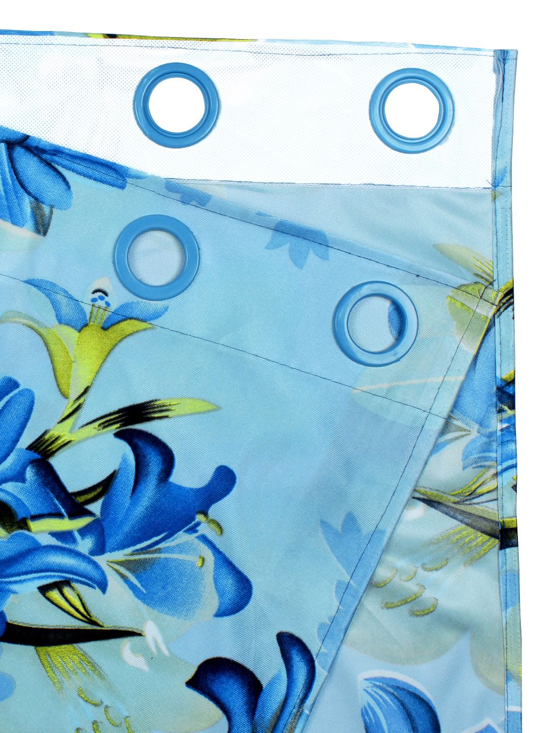 Story@home Blue & Green 2 Pieces Floral Window Curtain