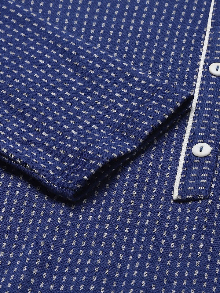 AURELIA Women Blue & White Checked Kurta