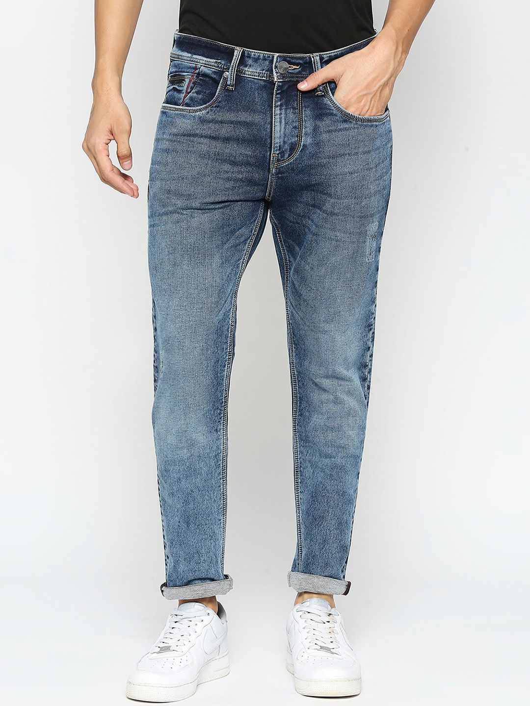 Being Human Men Clean Look Mid Rise Heavy Fade Jeans