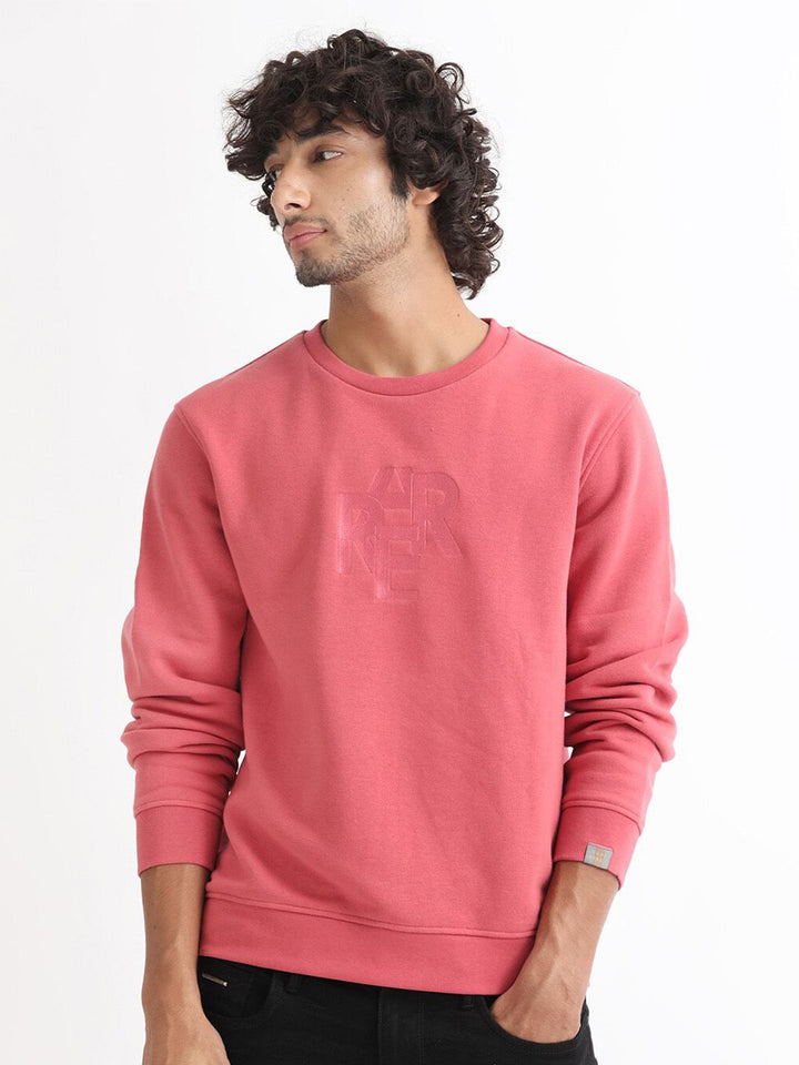 RARE RABBIT Men Verano Round Neck Cotton Sweatshirt