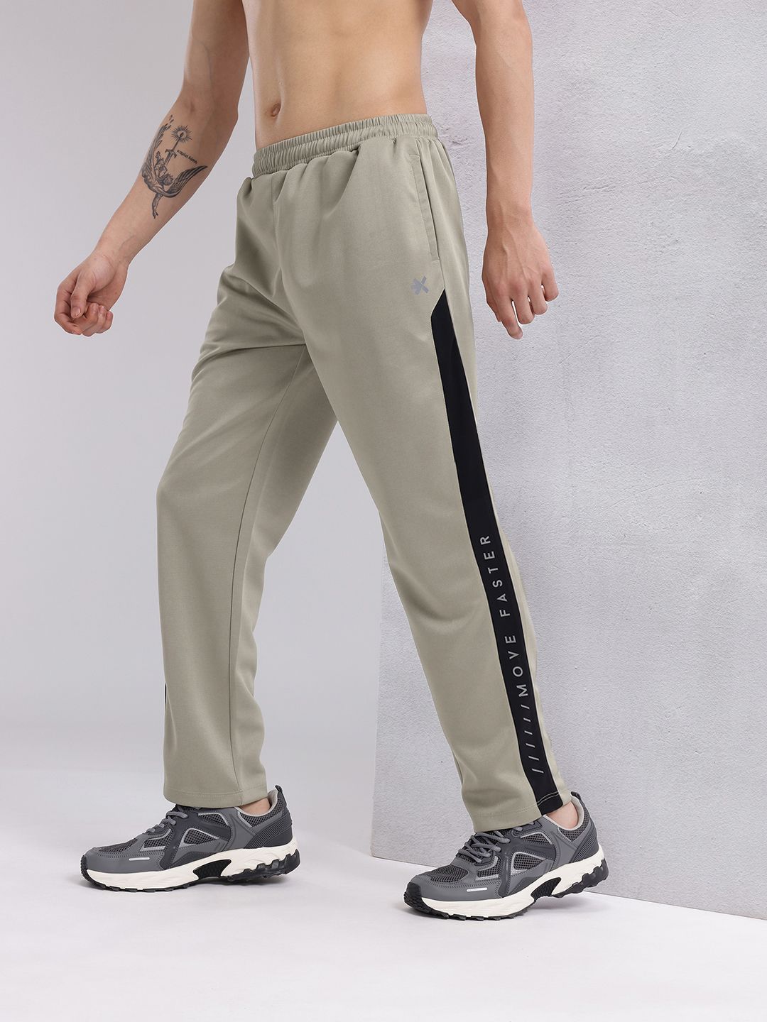 HRX by Hrithik Roshan Men Contrast Taping Rapid-Dry Running Track Pants