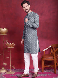 JOMPERS ETHNIC MOTIF PRINTED CART COLTAR COLTON COTTON PURE KURTA WITH CHURIDAR