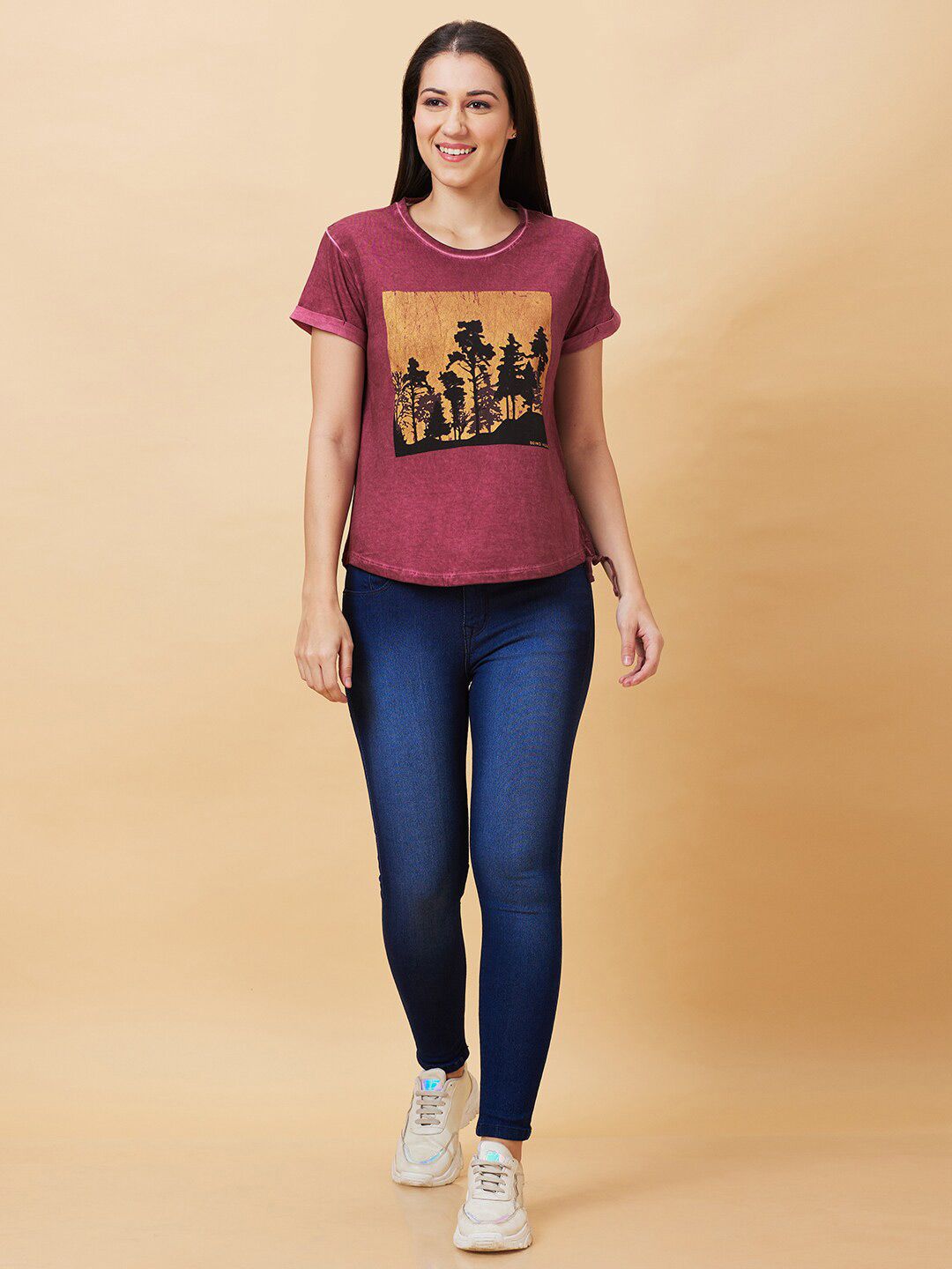 Being Human Graphic Printed Round Neck Short Sleeves T-shirt