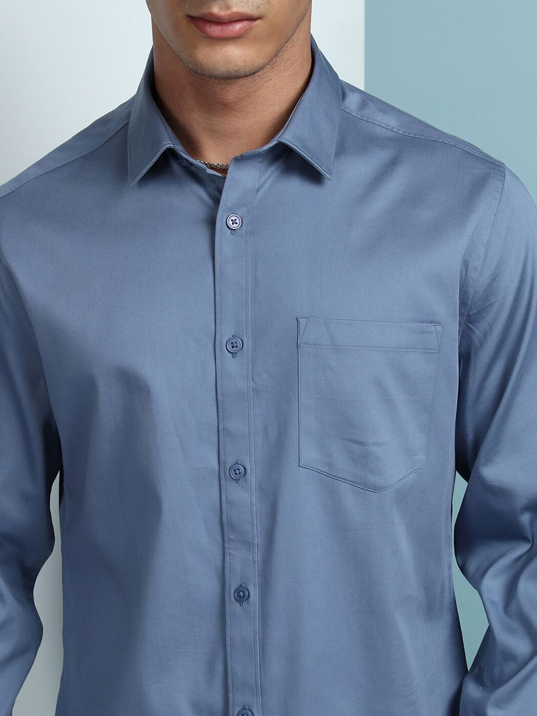 HIGHLANDER Regular Fit Spread Collar Full Sleeve Shirt