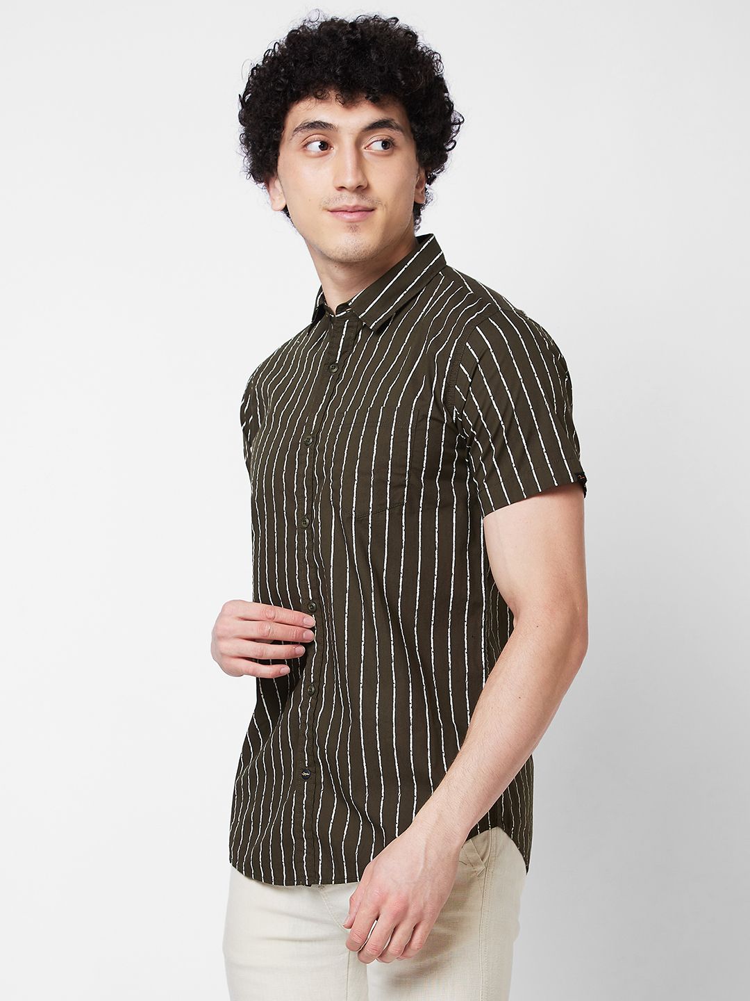 SPYKAR Vertical Stripes Cotton Casual Shirt
