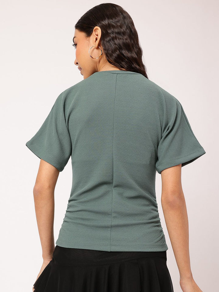 DressBerry Elevated Basics Extended Sleeves Ruched Top
