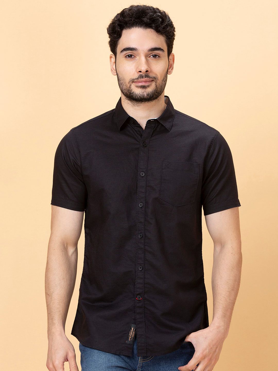 Being Human Spread Collar Slim Fit Cotton Casual Shirt