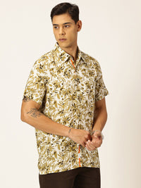 Thomas Scott Men Floral Printed Spread Collar Casual Shirt
