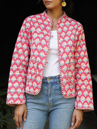 House of Chikankari Women Floral Quilted Jacket