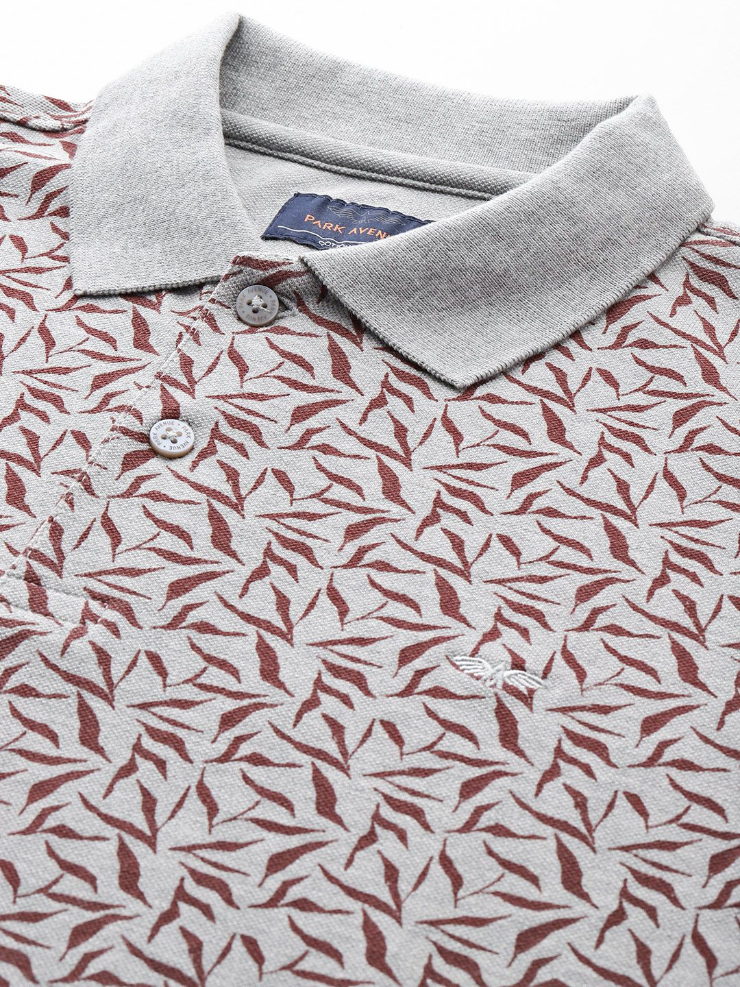 Park Avenue Floral Print Polo Collar T-shirt