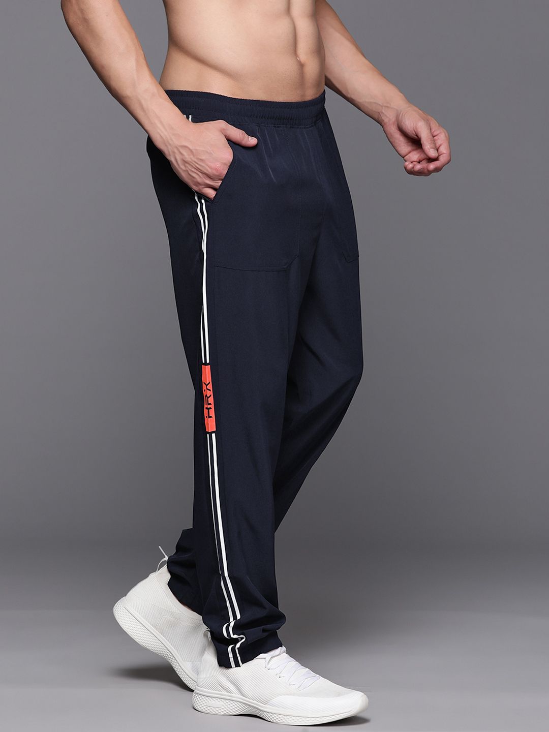 HRX by Hrithik Roshan Men Side Striped Training Track Pants