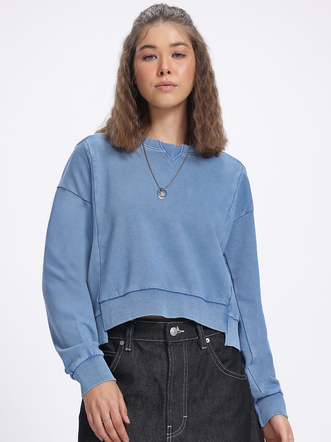 DressBerry Casual Constructs Drop-Shoulder Sweatshirt