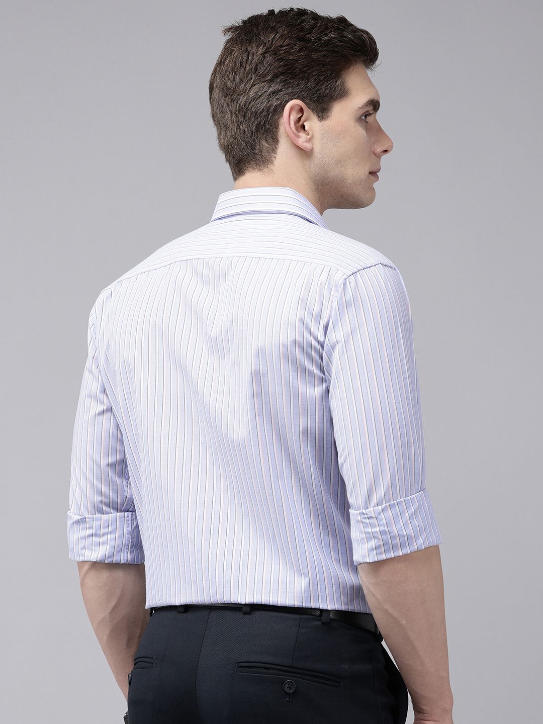Park Avenue Slim Fit Vertical Stripes Formal Shirt