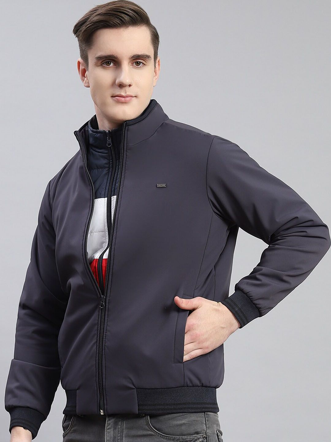 Monte Carlo Mock Collar Lightweight Bomber Jacket