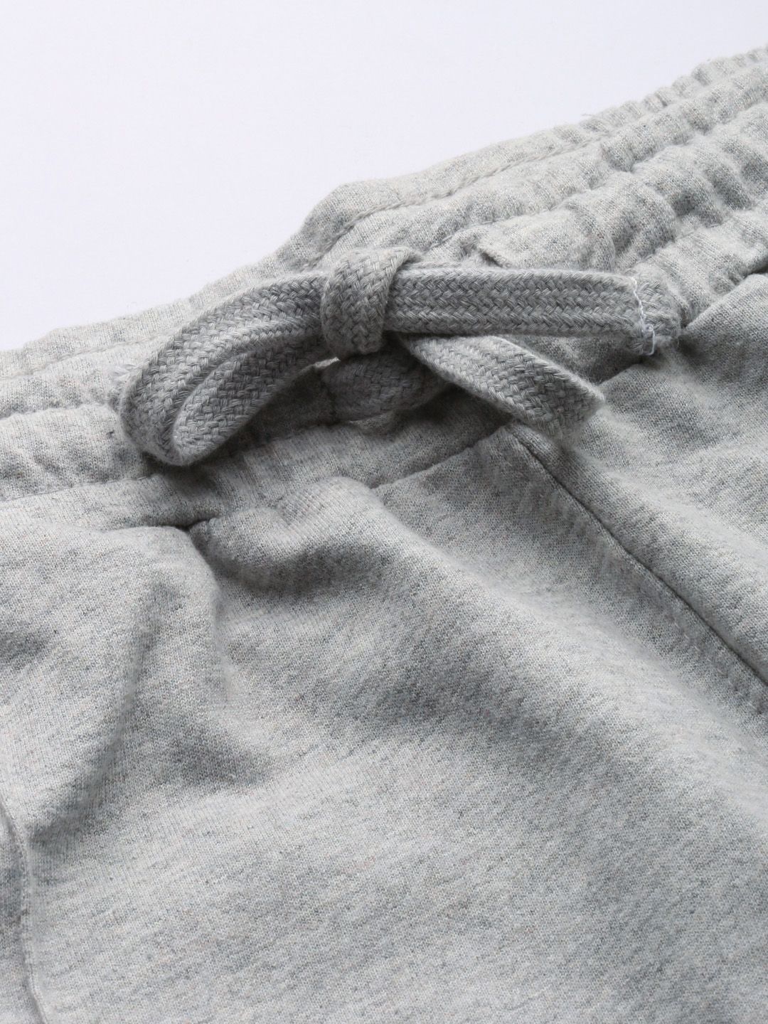 The Indian Garage Co Men Grey Melange Solid Joggers