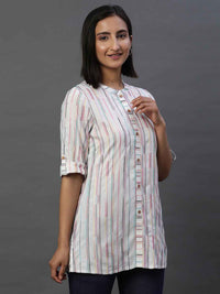 AURELIA Striped Straight Kurti