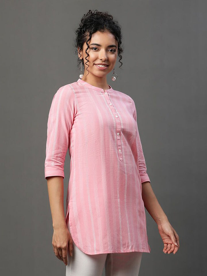 AURELIA Striped Pure Cotton Kurti