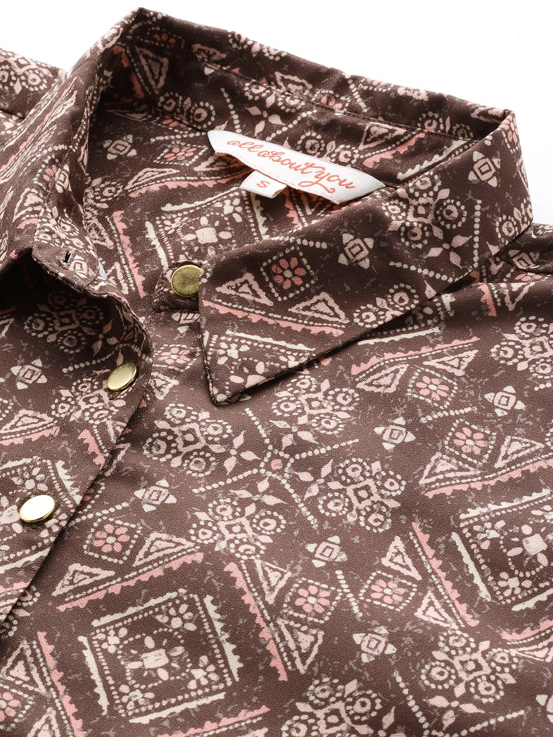 all about you Ethnic Printed Full Puff-Sleeves Casual Shirt