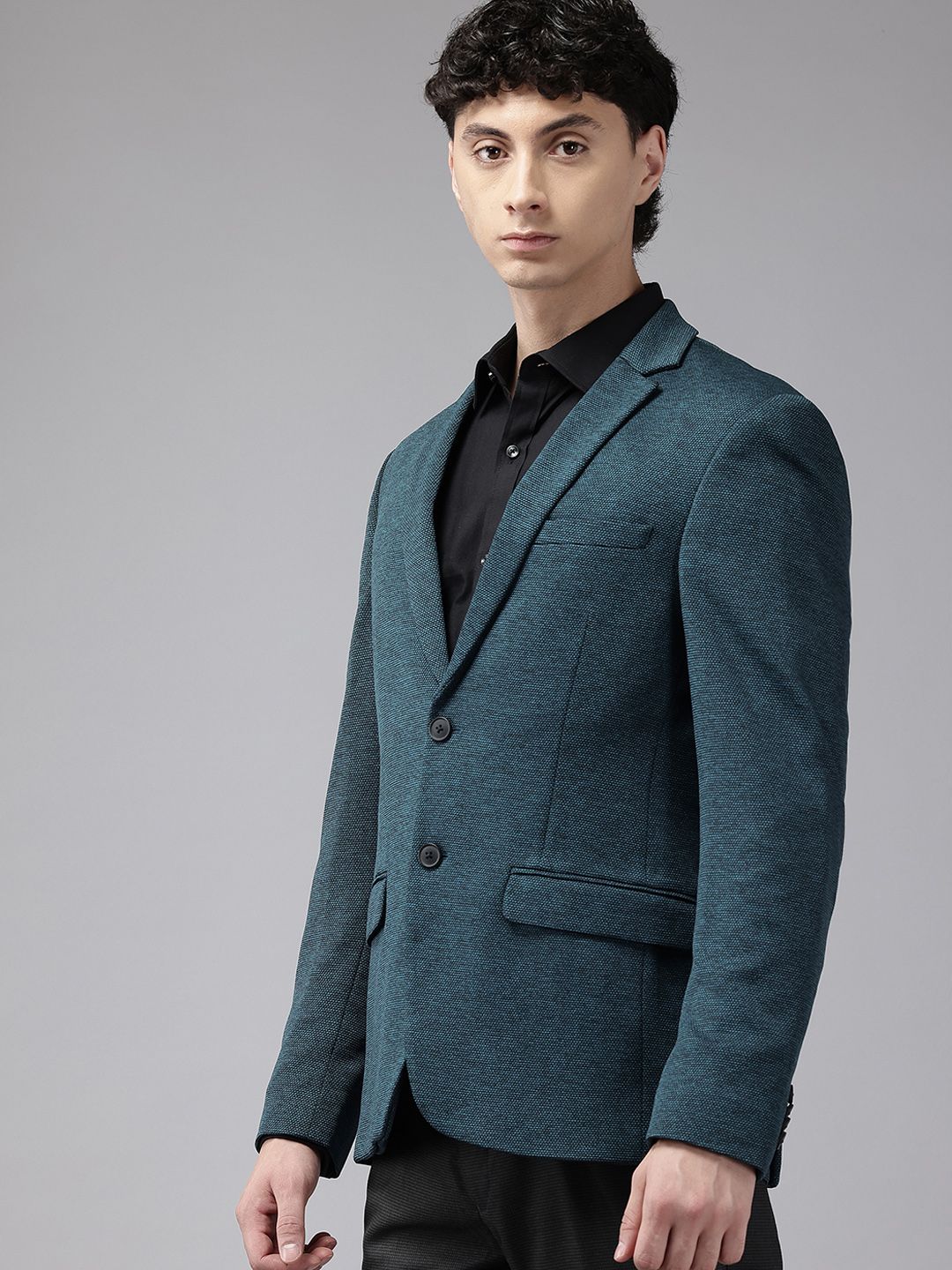 Park Avenue Super Slim Fit Single-Breasted Blazer