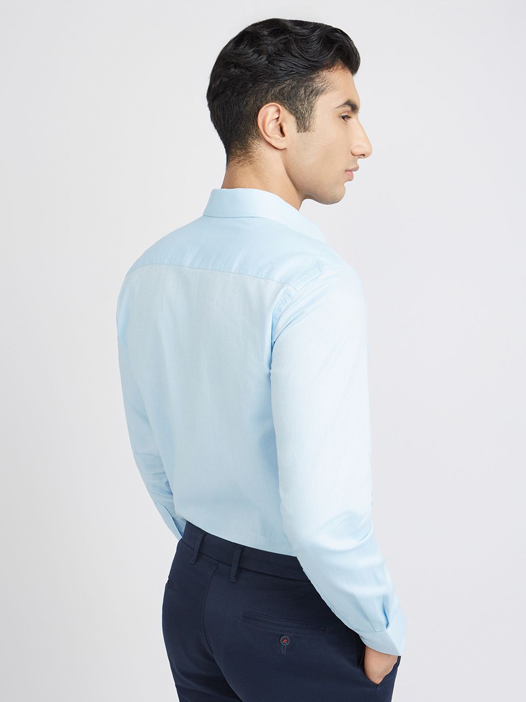 Raymond Self Design Slim Fit Pure Cotton Formal Shirt