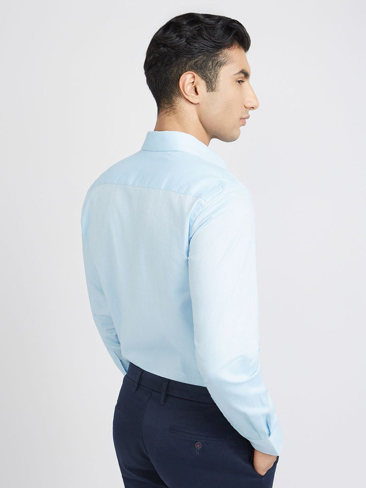 Raymond Self Design Slim Fit Pure Cotton Formal Shirt