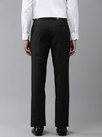 Park Avenue Men Self Design Textured Formal Trousers