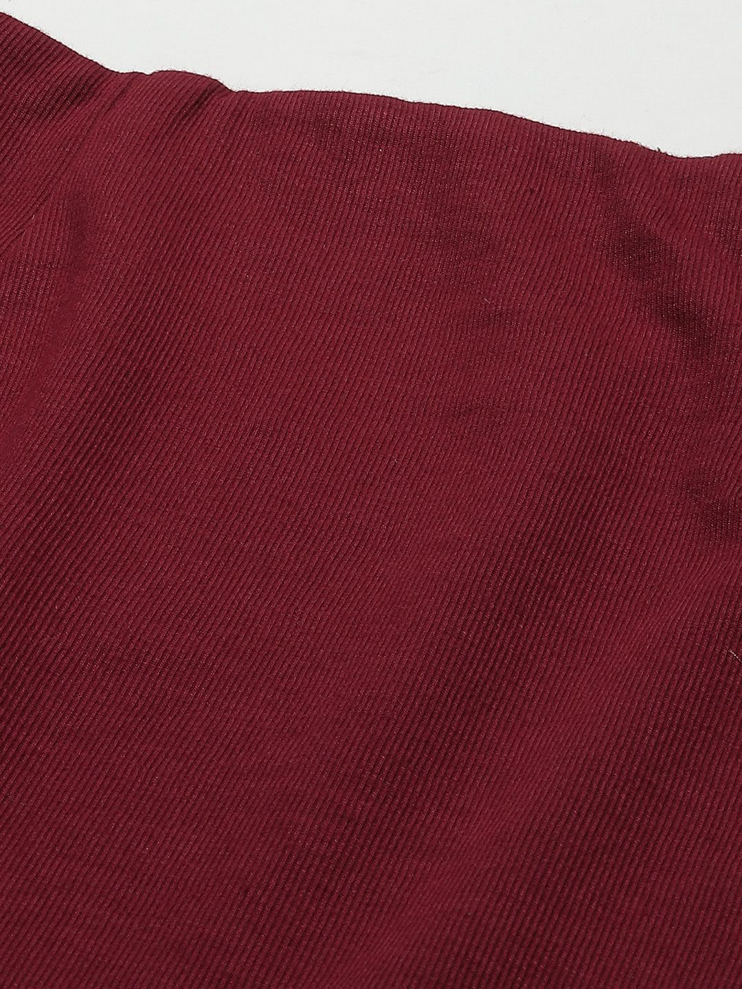 SASSAFRAS Women Maroon Solid Pencil Skirt