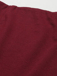 SASSAFRAS Women Maroon Solid Pencil Skirt