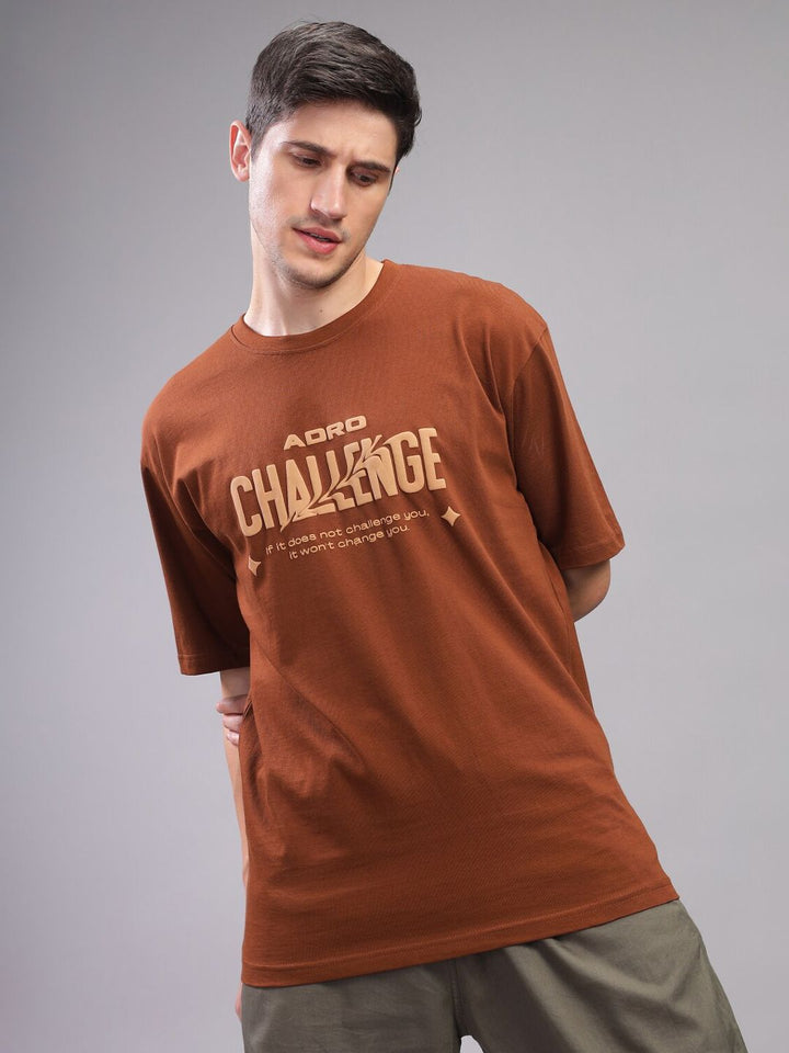 ADRO Men Typography Printed Pockets T-shirt