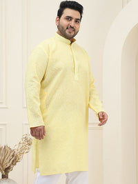 SOJANYA PLUS Lelaki Pure Cotton Yellow Kurta