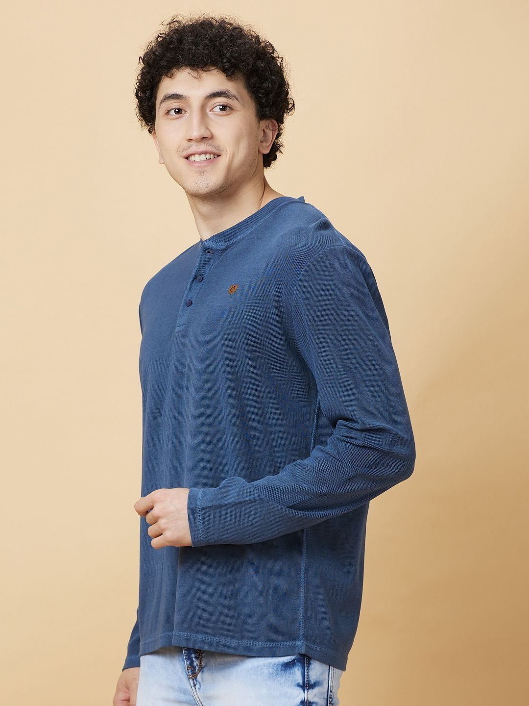 Being Human Men Mandarin Collar T-shirt