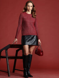 all about you Acrylic Knitted Pullover