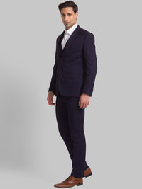 Park Avenue Men Checked Single-Breasted Super Slim-Fit 3-Piece Formal Suit