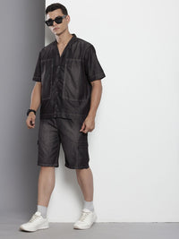 The Indian Garage Co Faded Boxy Fit Denim Utility Casual Co-Ords