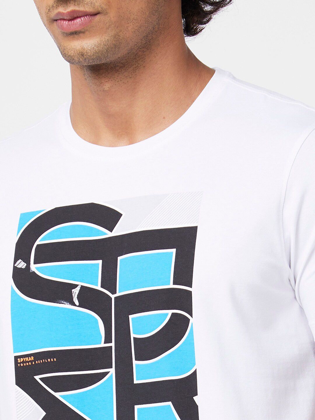 SPYKAR Typography Printed Slim Fit Cotton Casual T-Shirt