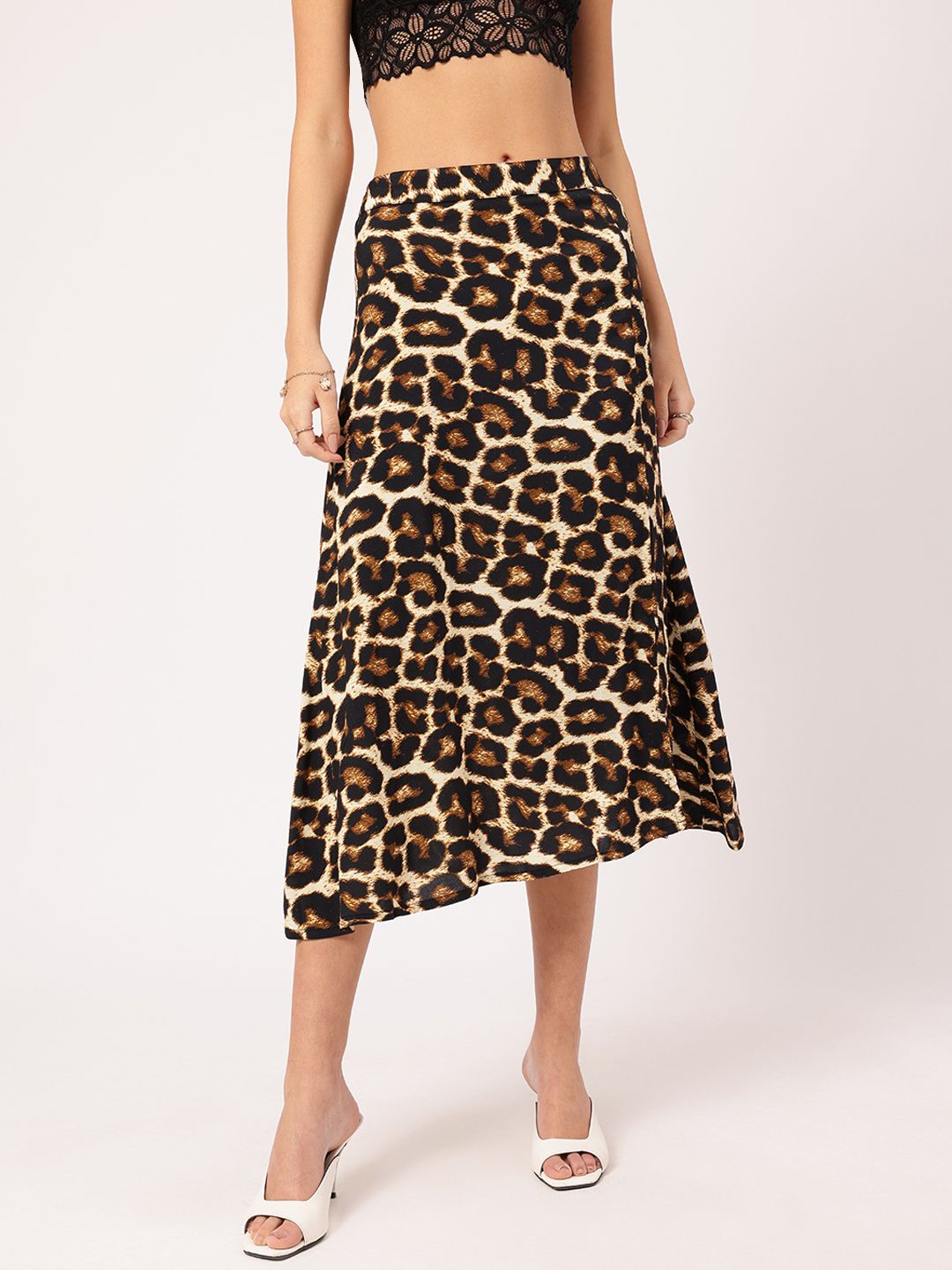 DressBerry Animal Print A-Line Skirt