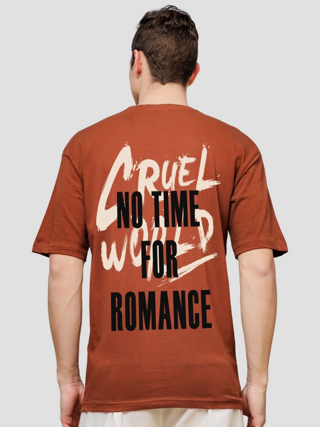 ADRO Men Typography Printed V-Neck T-shirt