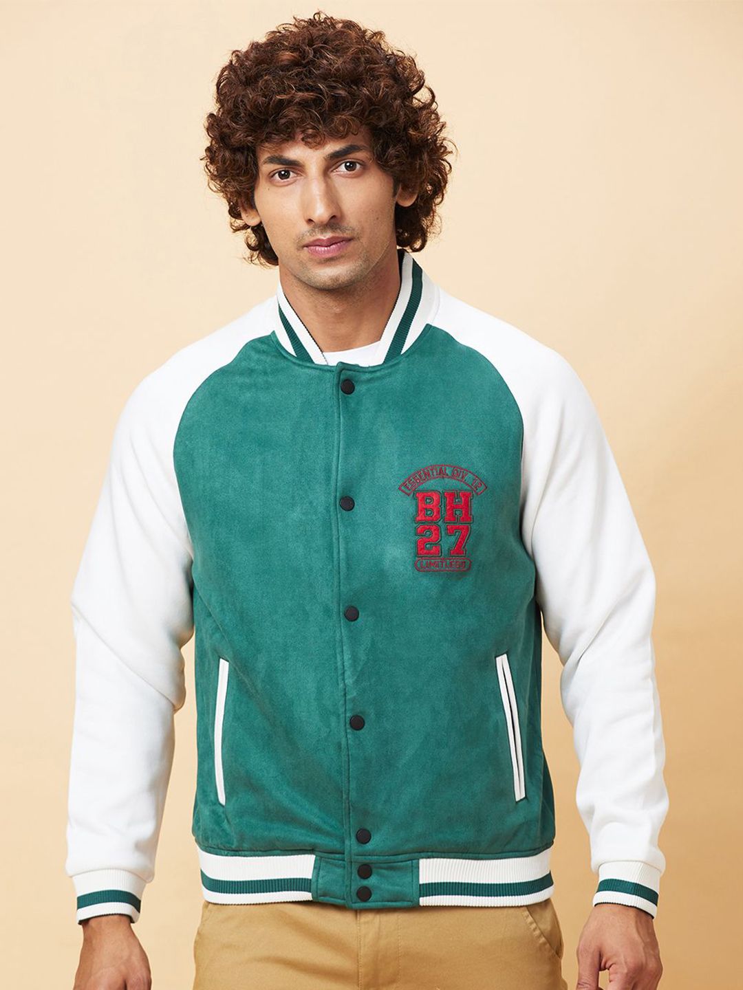 Being Human Colourblocked Varsity Jacket
