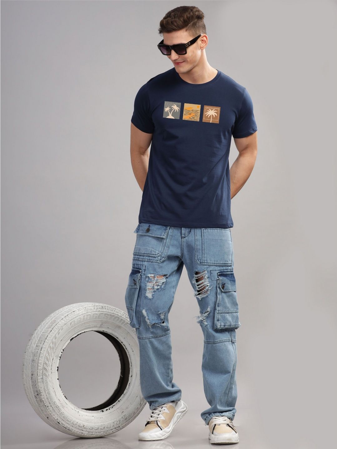ADRO Men Printed T-shirt