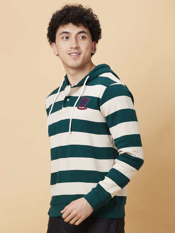 Being Human Striped Hooded Sweatshirt