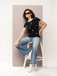 DILLINGER Women Boxy Regular Printed Crew Neck Tshirt