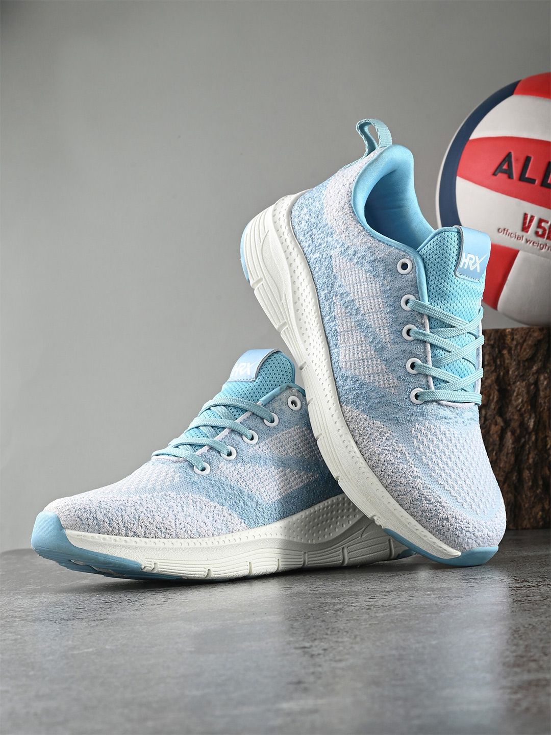 HRX by Hrithik Roshan Women Blue And White Memory Foam Non-Marking Running Shoes