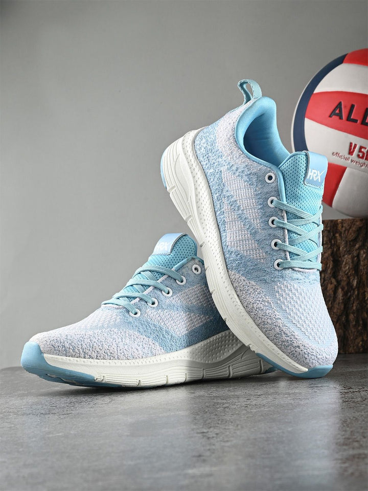 HRX by Hrithik Roshan Women Blue And White Memory Foam Non-Marking Running Shoes