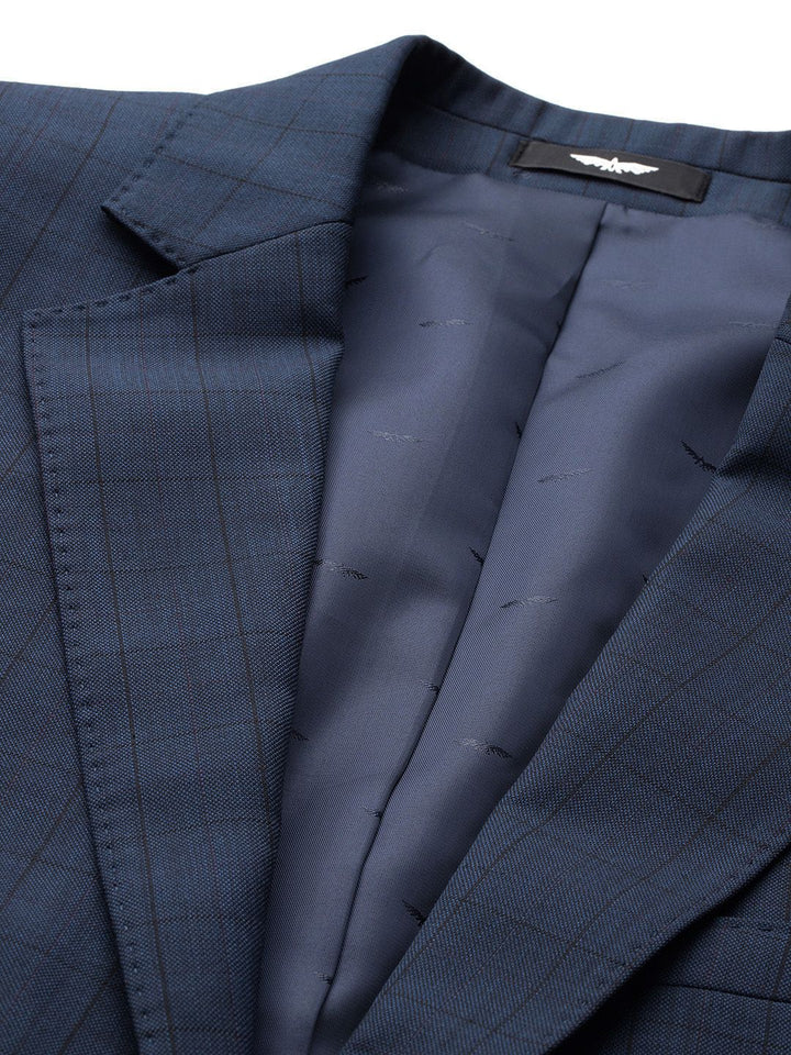 Park Avenue Checked Slim Fit 2 Piece Formal Suit
